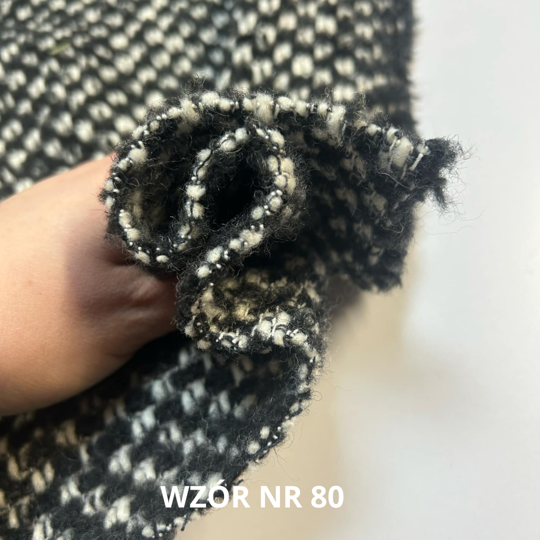 Tkanina czarno biała, nr 80