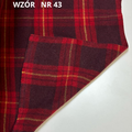 Krata płaszczowa, 50% wełny, bordo, nr 43