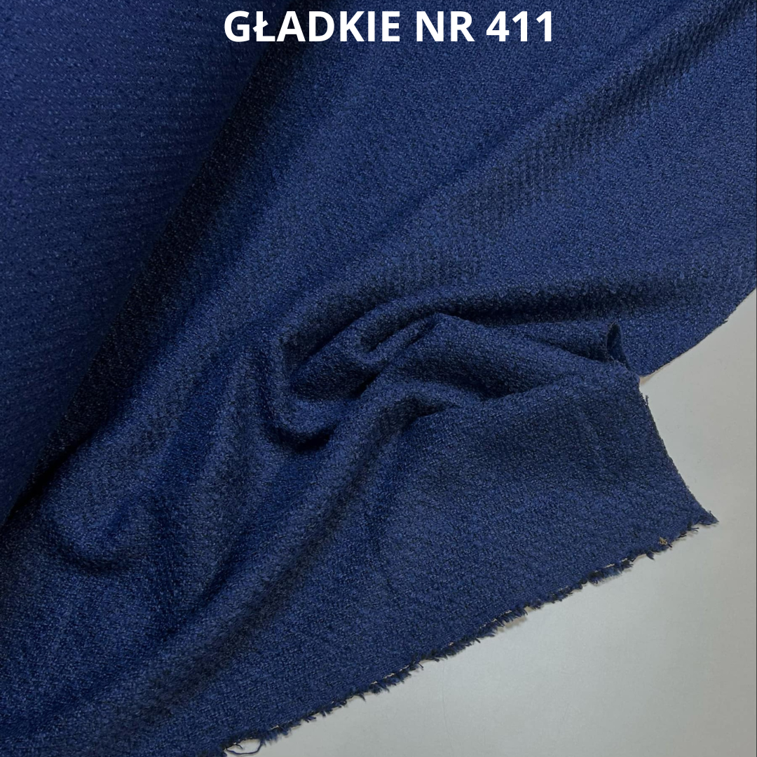 Włoska tkanina, jasny granat, nr 411