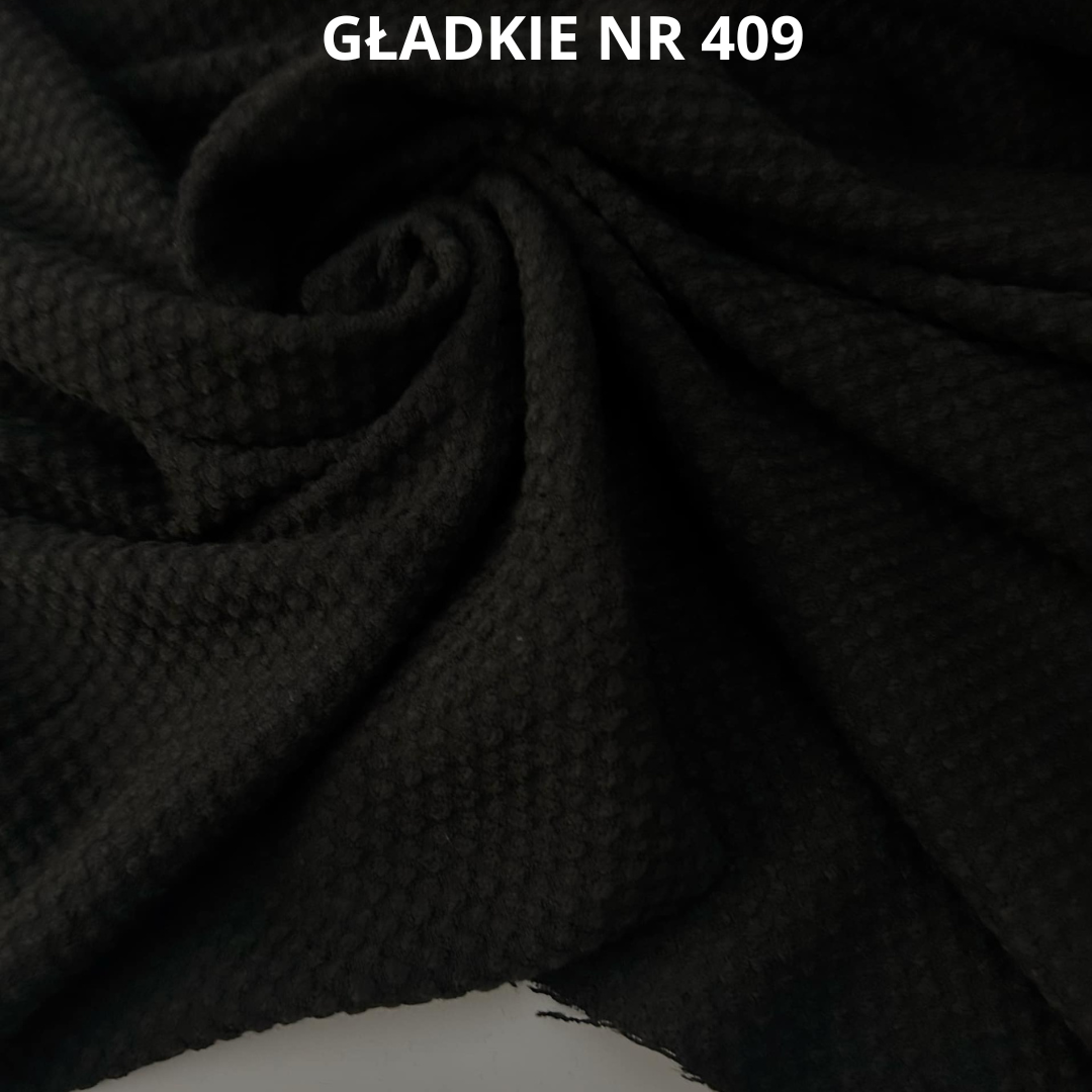 Czarna włoska tkanina, nr 409