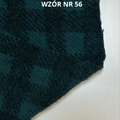 Zielona tkanina w kratę, 27% wełny, nr 56