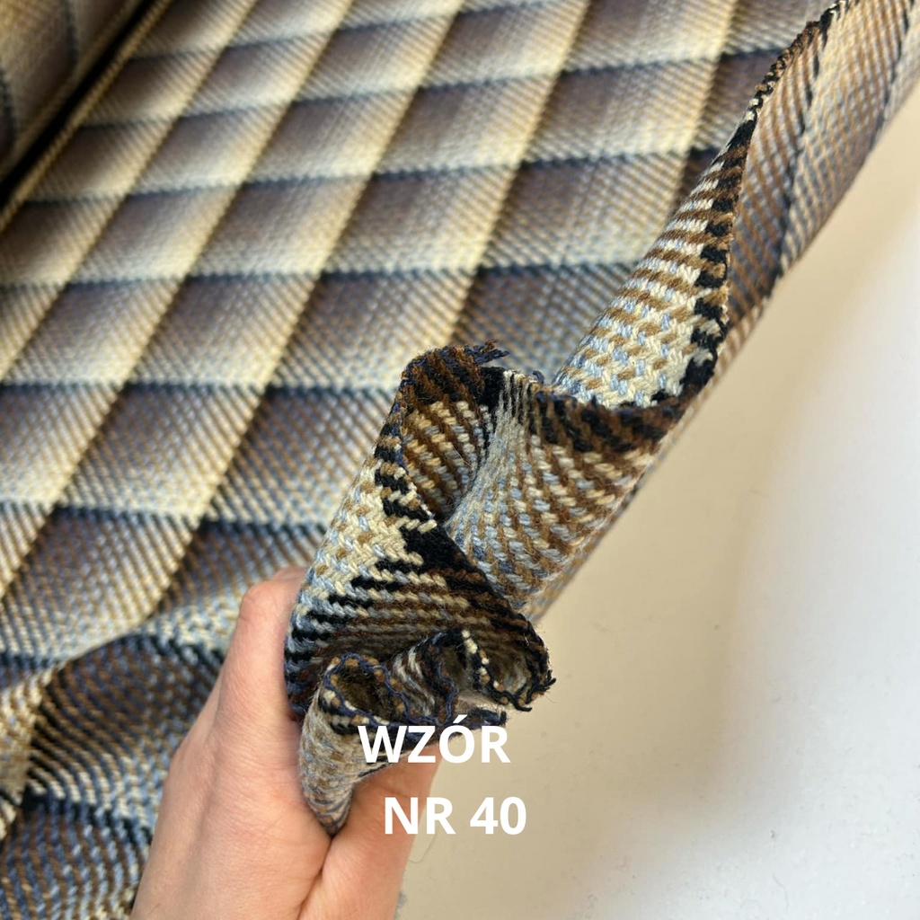 Tkanina wełniana w kratę, nr 40