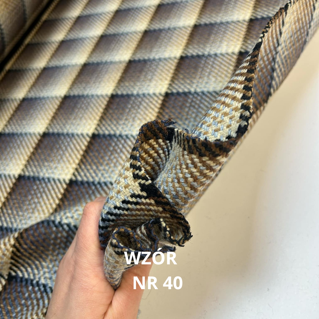 Tkanina wełniana w kratę, nr 40