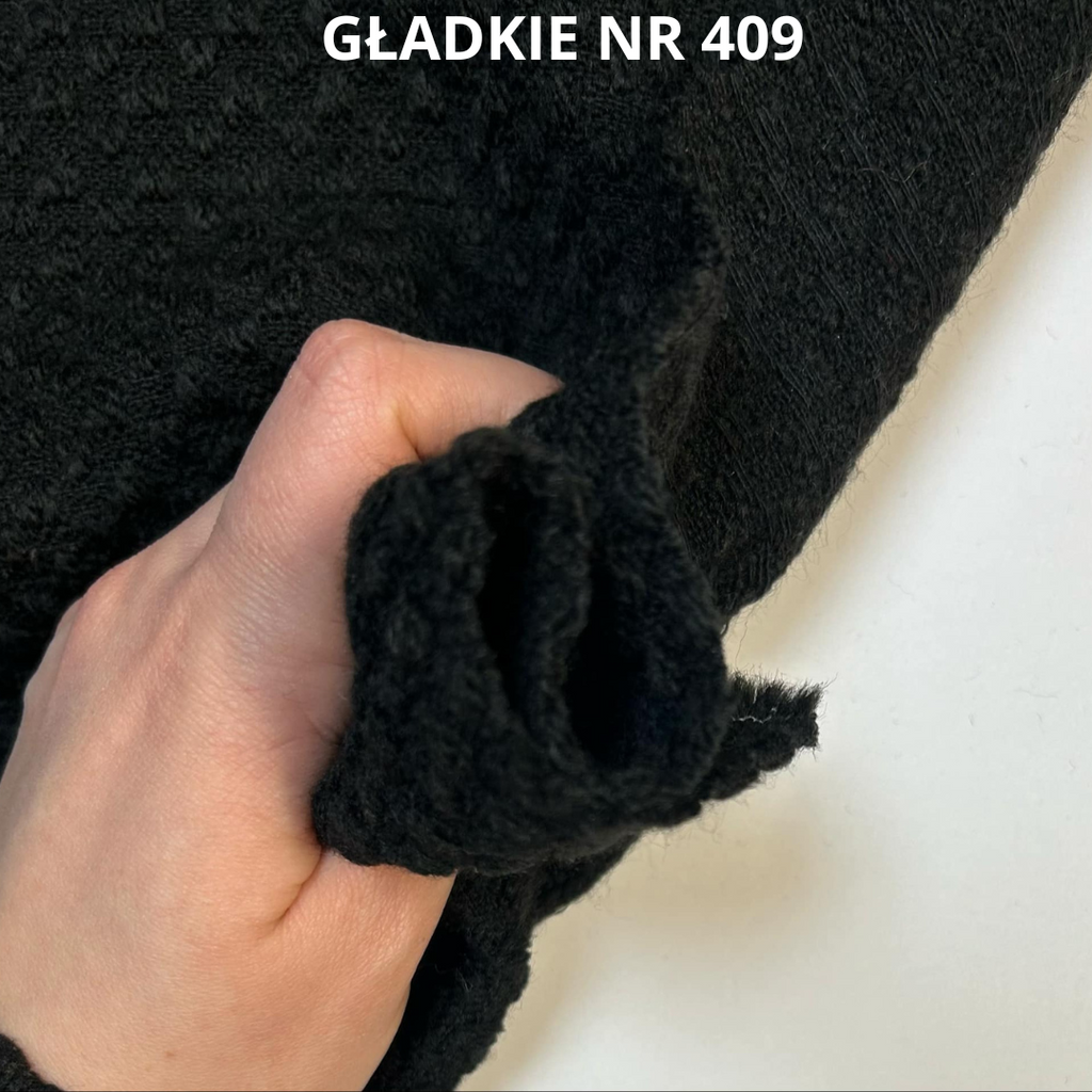 Czarna włoska tkanina, nr 409