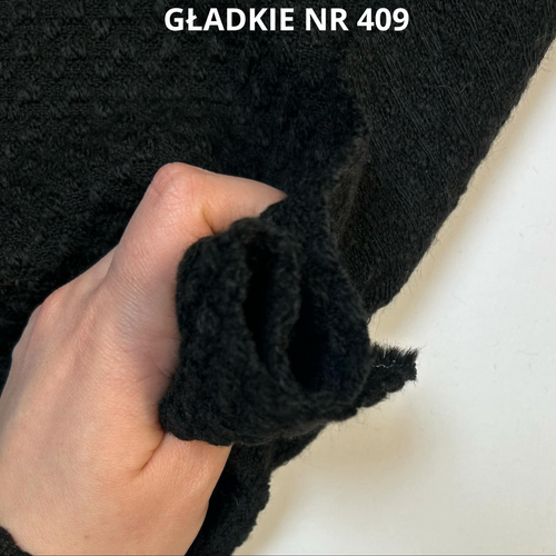 Czarna włoska tkanina, nr 409