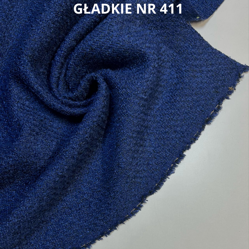 Włoska tkanina, jasny granat, nr 411