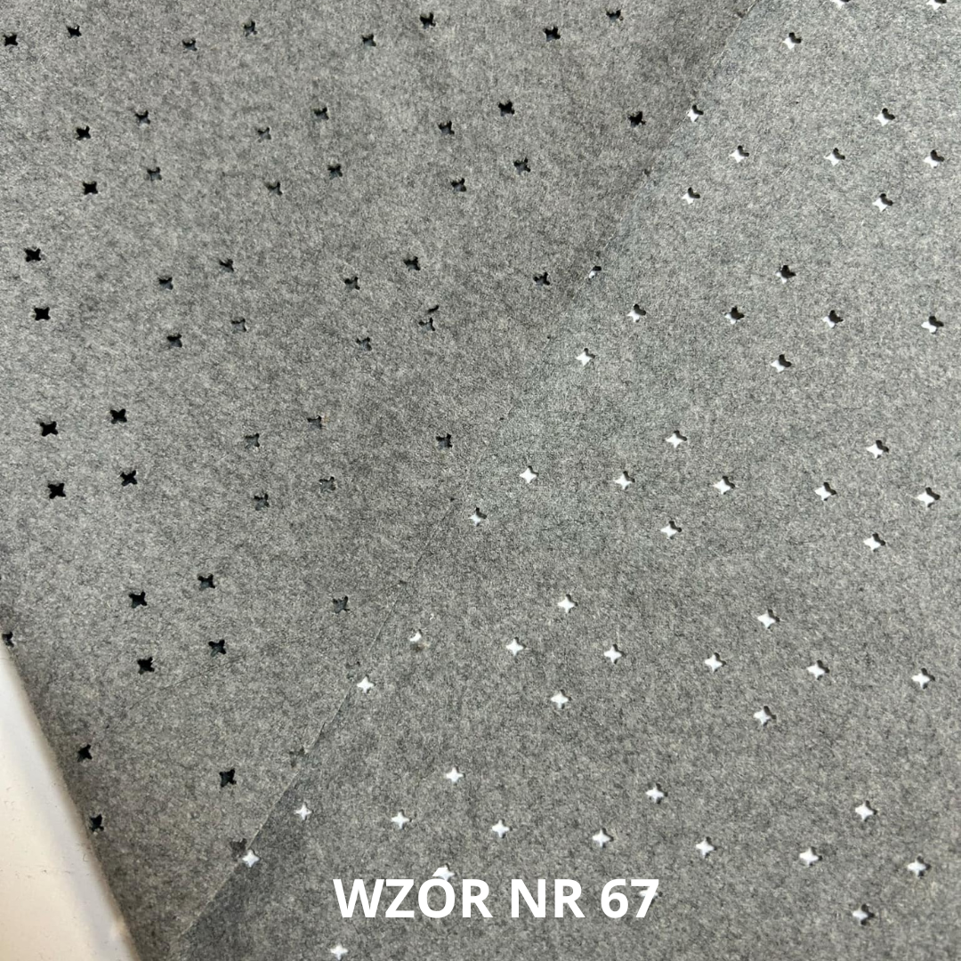 Szara tkanina wełniana, wycinanka, 65% wełna, nr 67