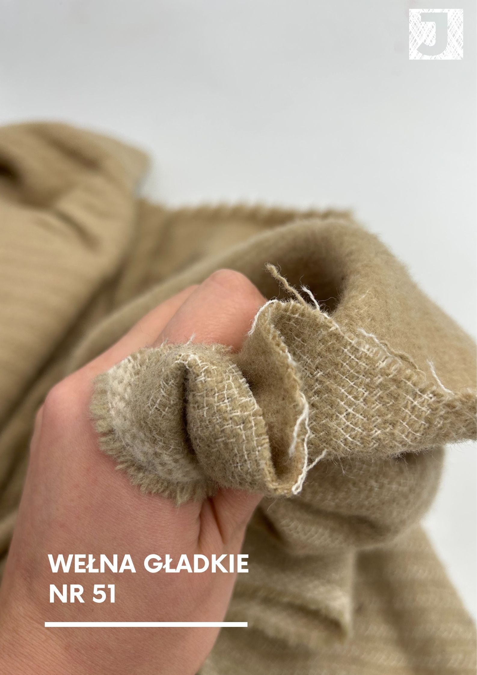 Wełna płaszczowa beż nr 51