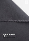 Szare wełniane sukno płaszczowe nr 38