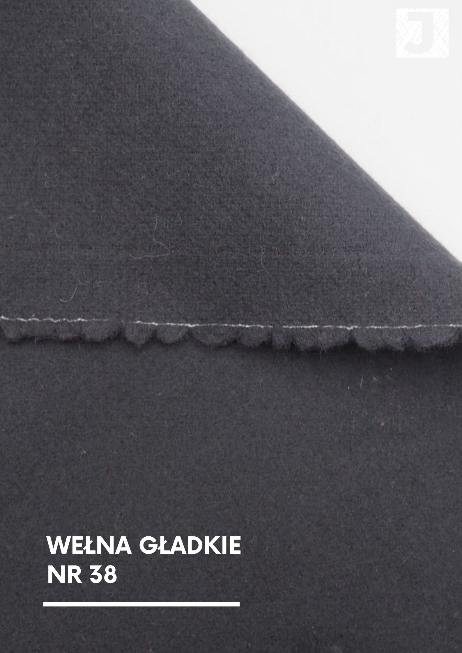 Szare wełniane sukno płaszczowe nr 38