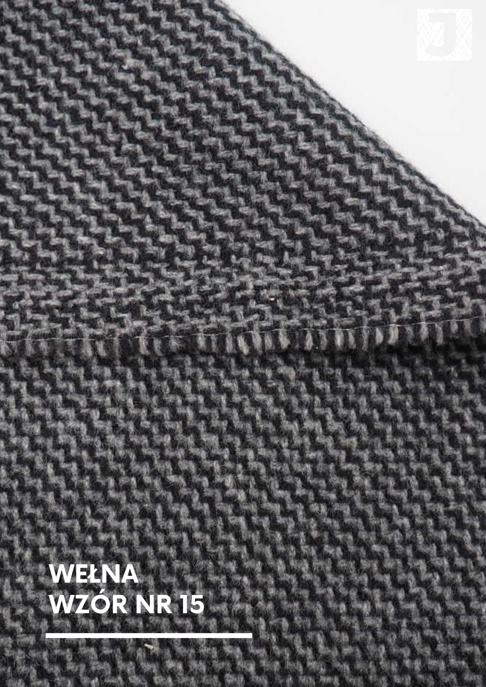 Tkanina wełniana, stroje historyczne, wzór, nr 15
