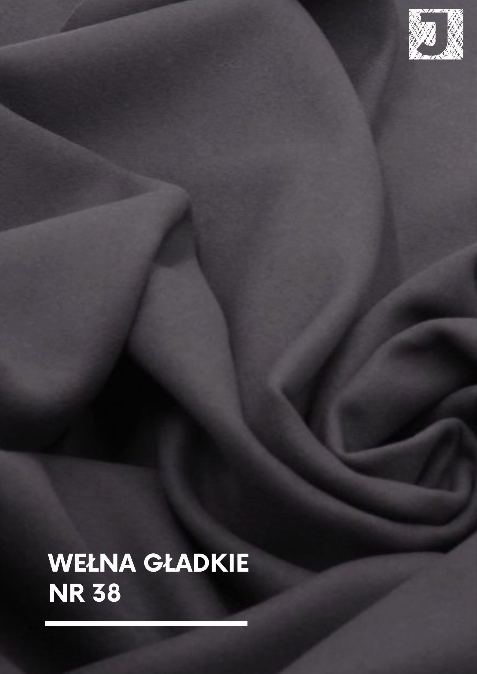 Szare wełniane sukno płaszczowe nr 38