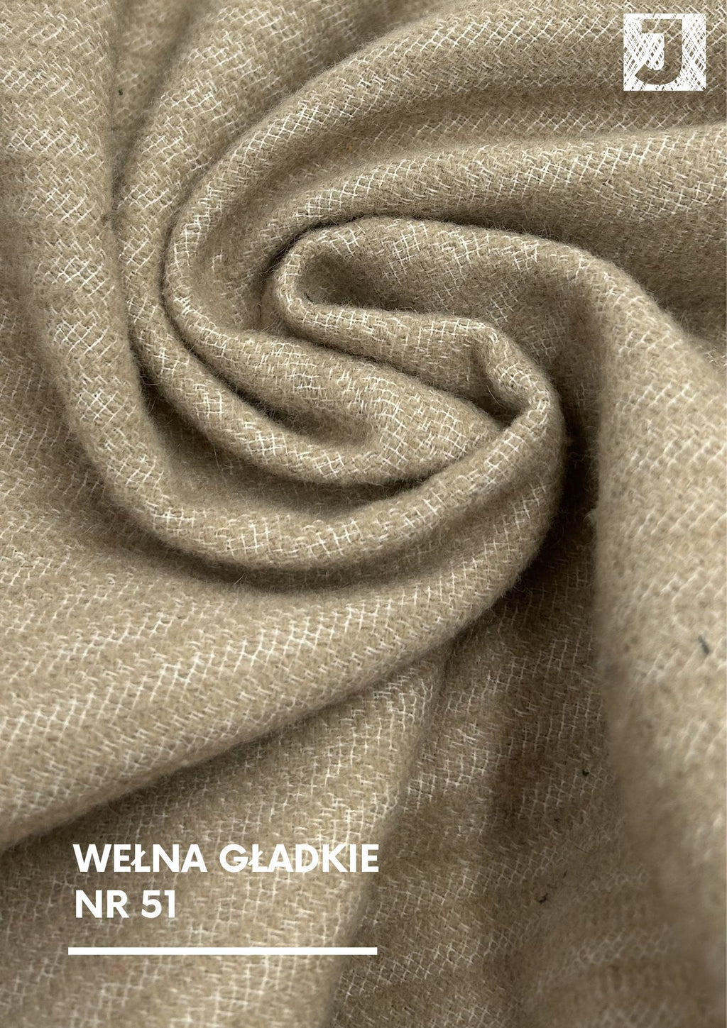 Wełna płaszczowa beż nr 51