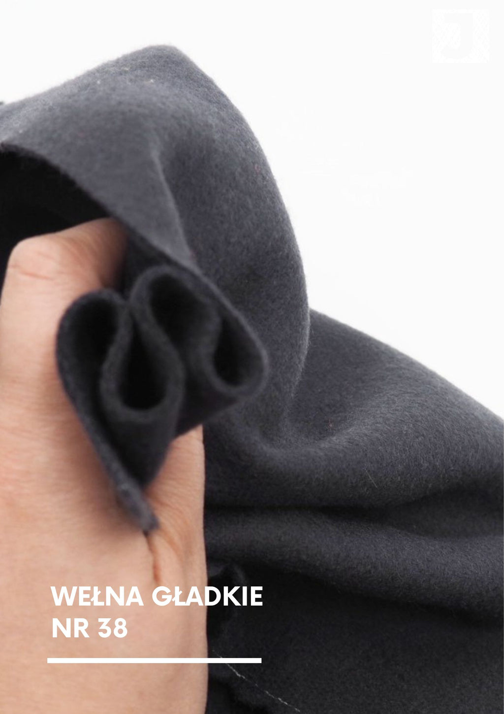 Szare wełniane sukno płaszczowe nr 38